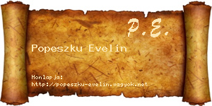 Popeszku Evelin névjegykártya